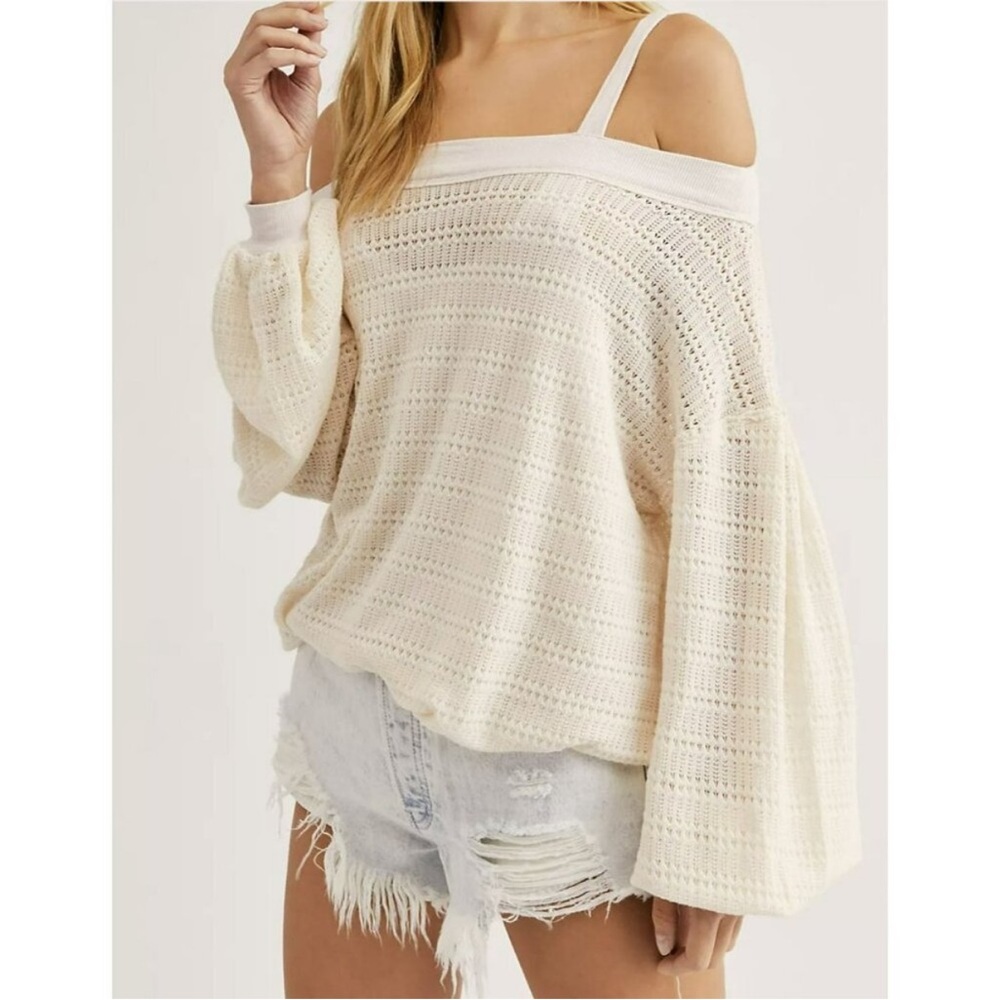 Free people Sistine Hacci Cold Shoulder Top small